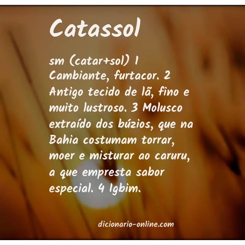 Significado de catassol