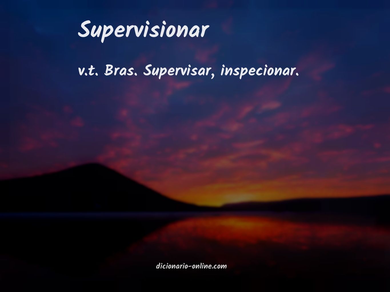 Significado de supervisionar