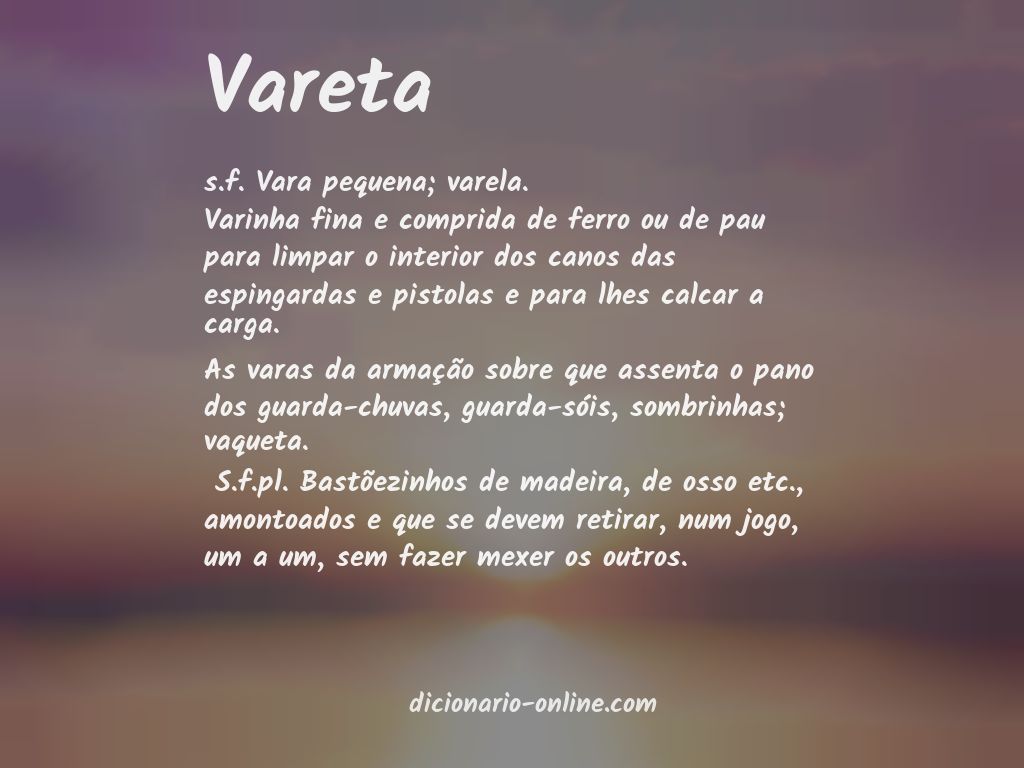 Significado de vareta