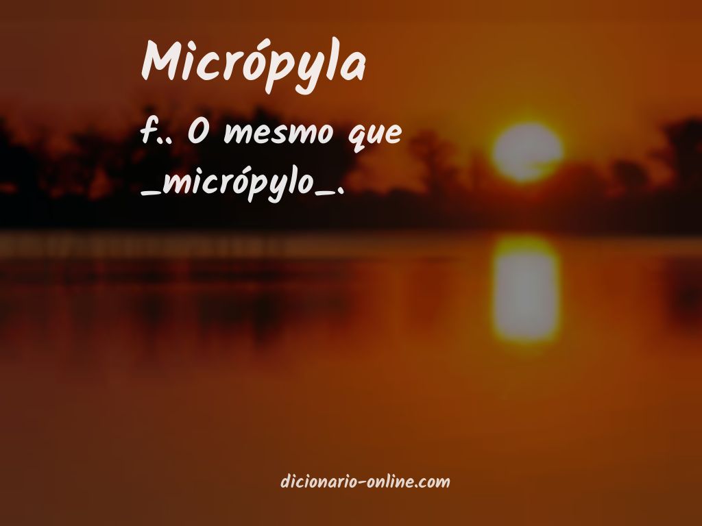 Significado de micrópyla