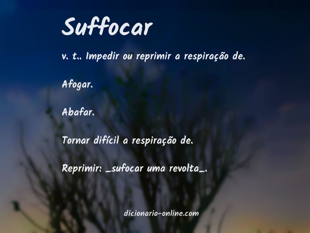 Significado de suffocar