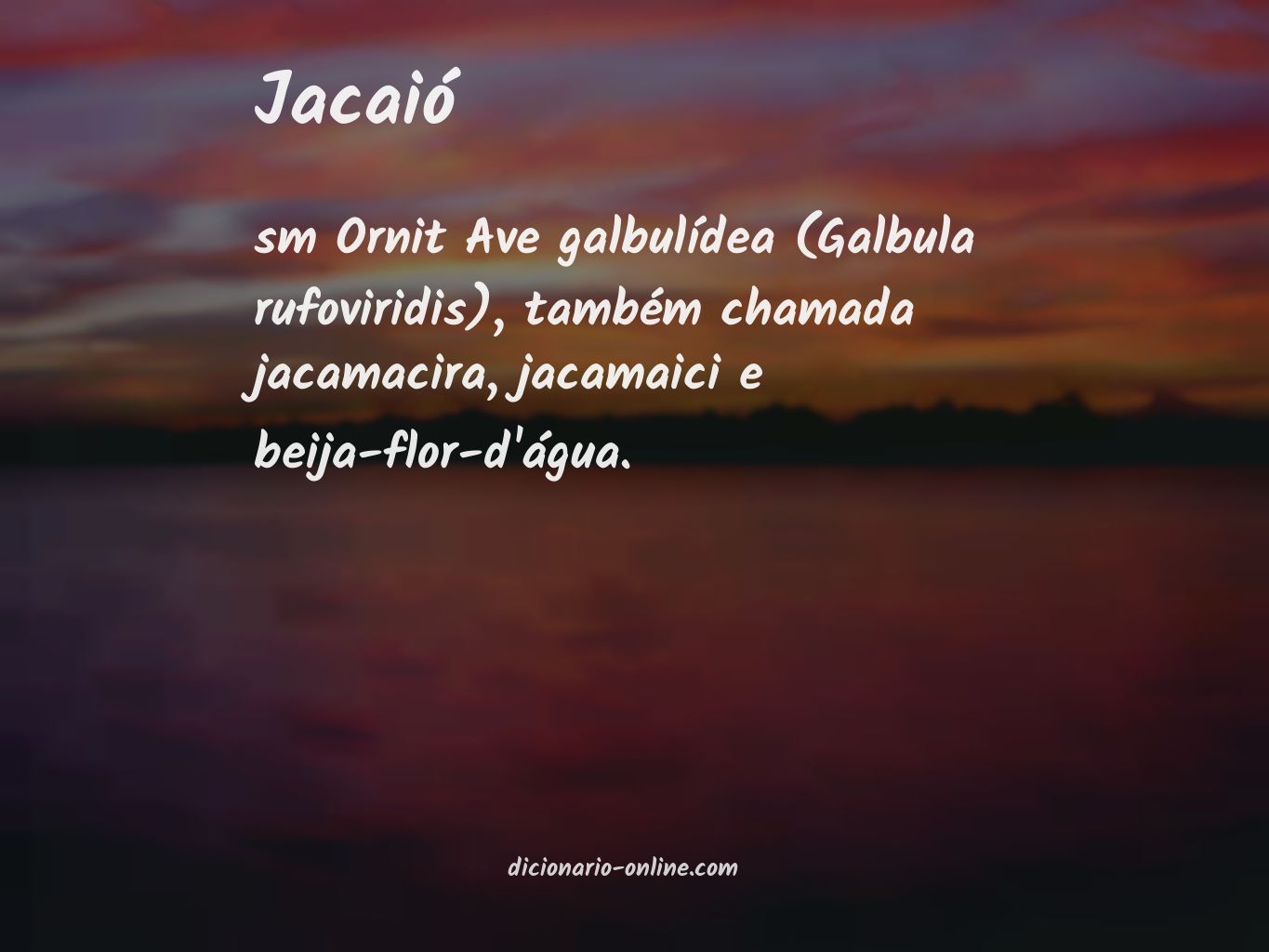 Significado de jacaió