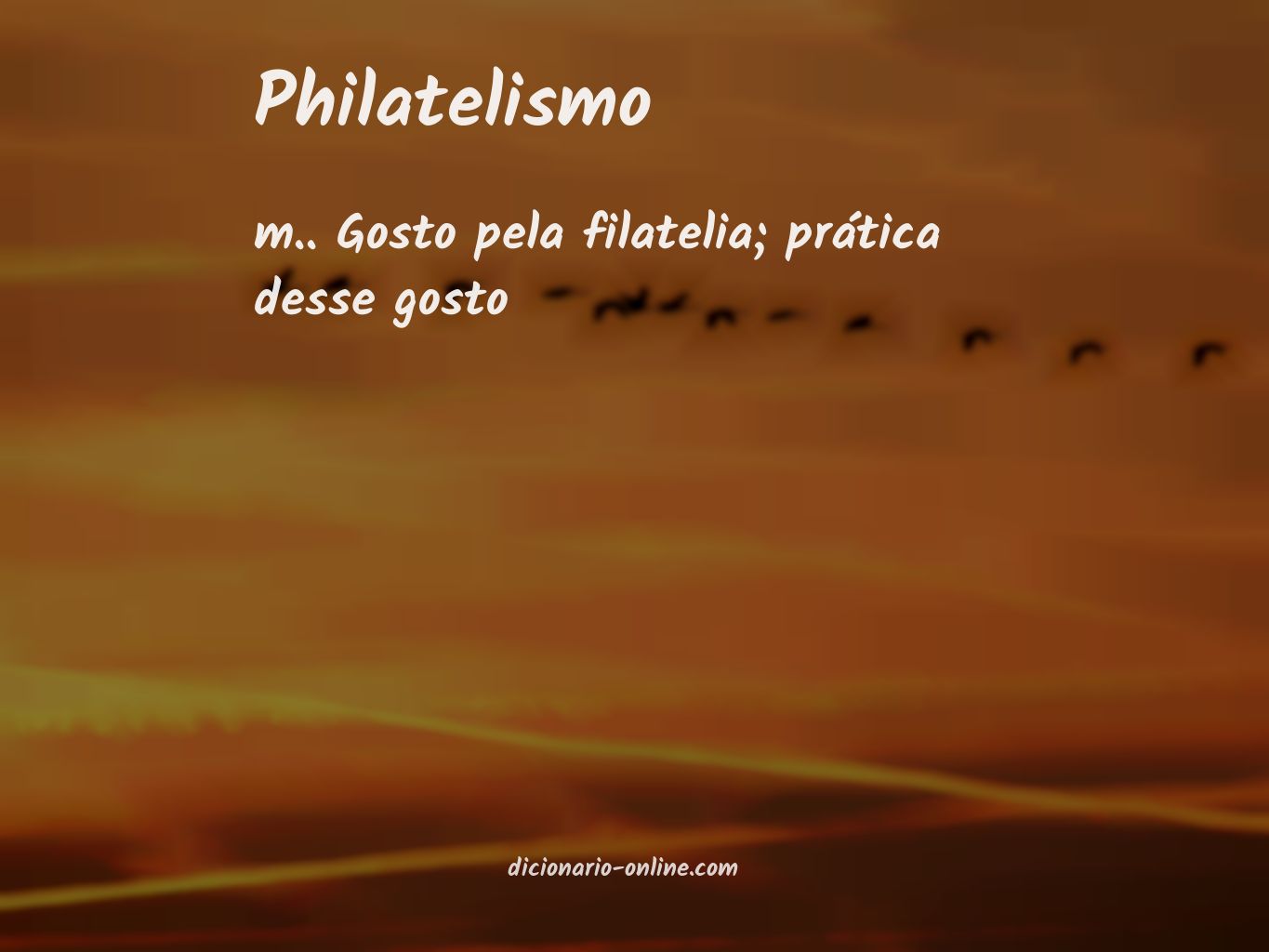 Significado de philatelismo