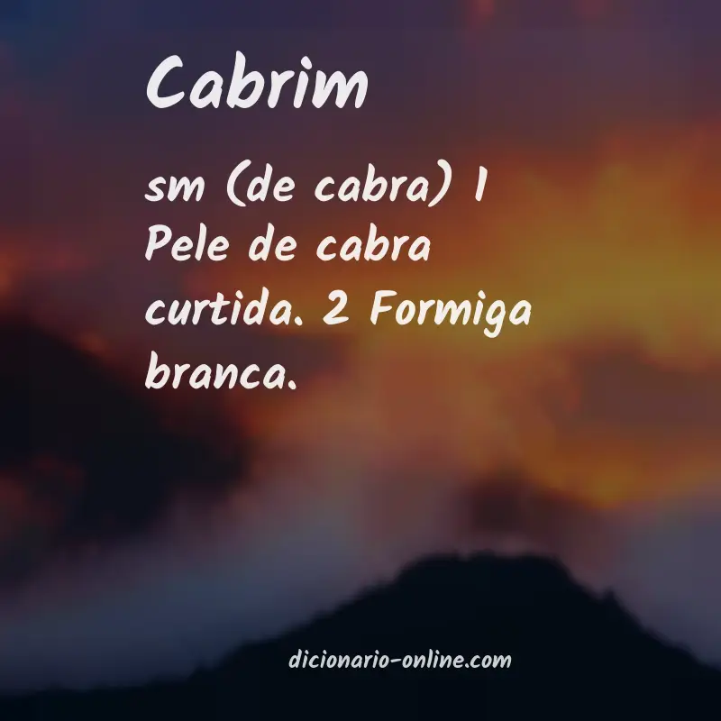 Significado de cabrim
