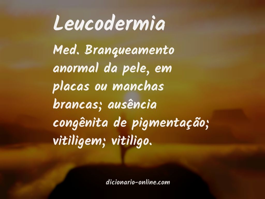 Significado de leucodermia