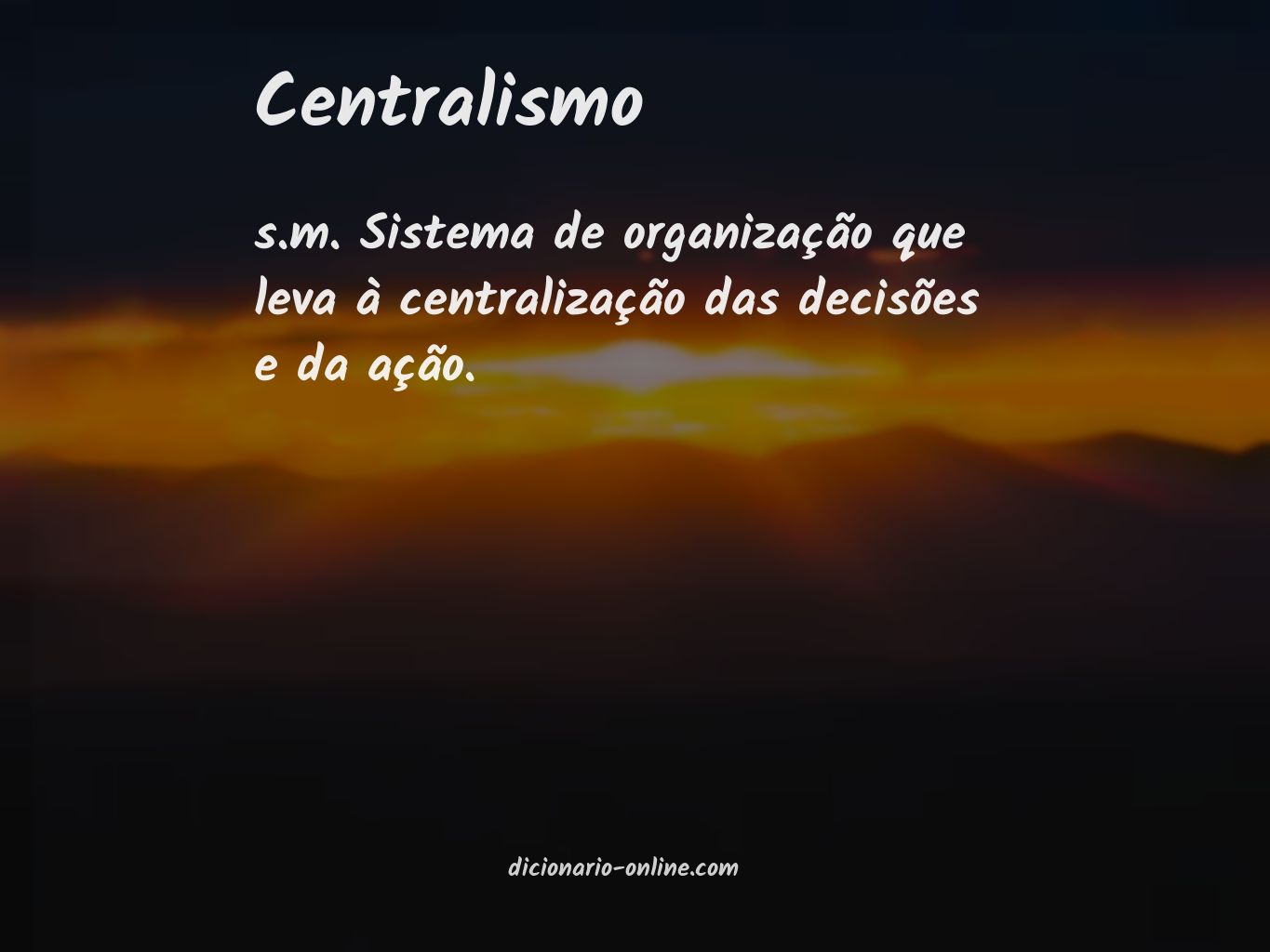 Significado de centralismo
