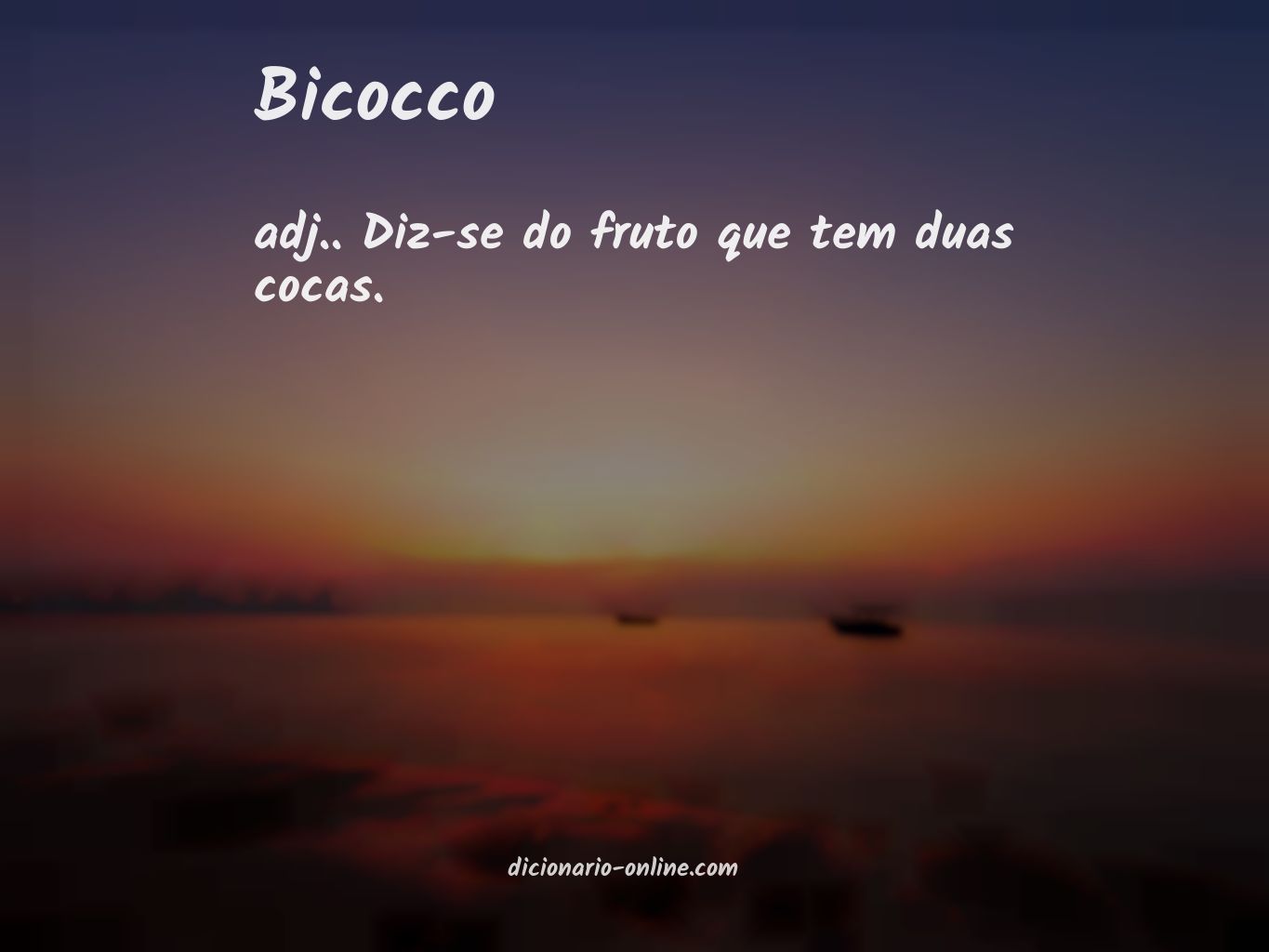 Significado de bicocco