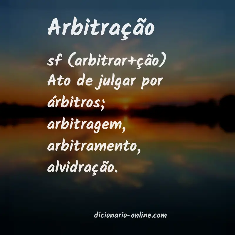 Significado de arbitração