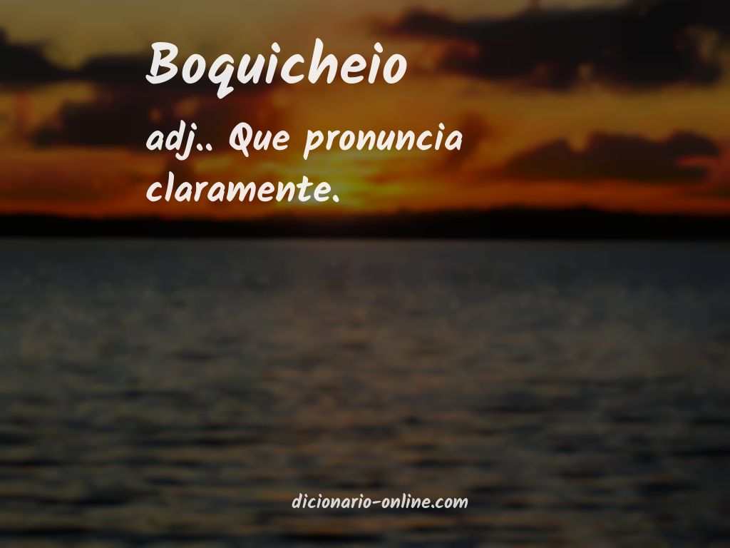 Significado de boquicheio