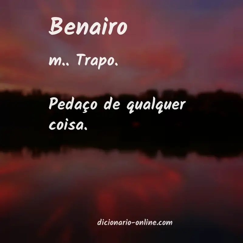Significado de benairo