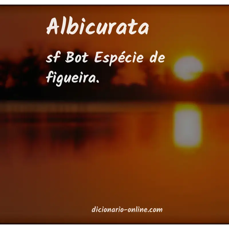 Significado de albicurata