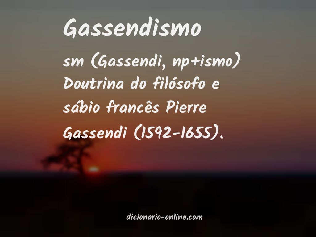 Significado de gassendismo