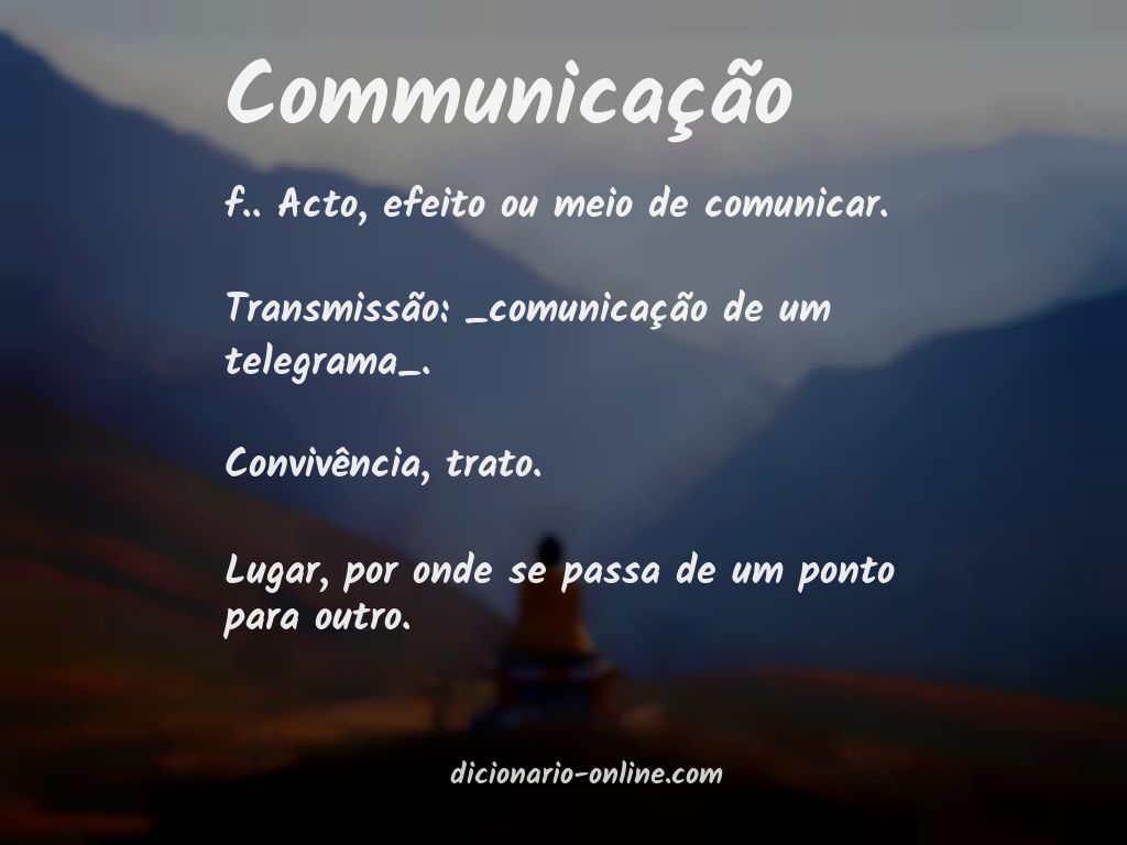 Significado de communicação