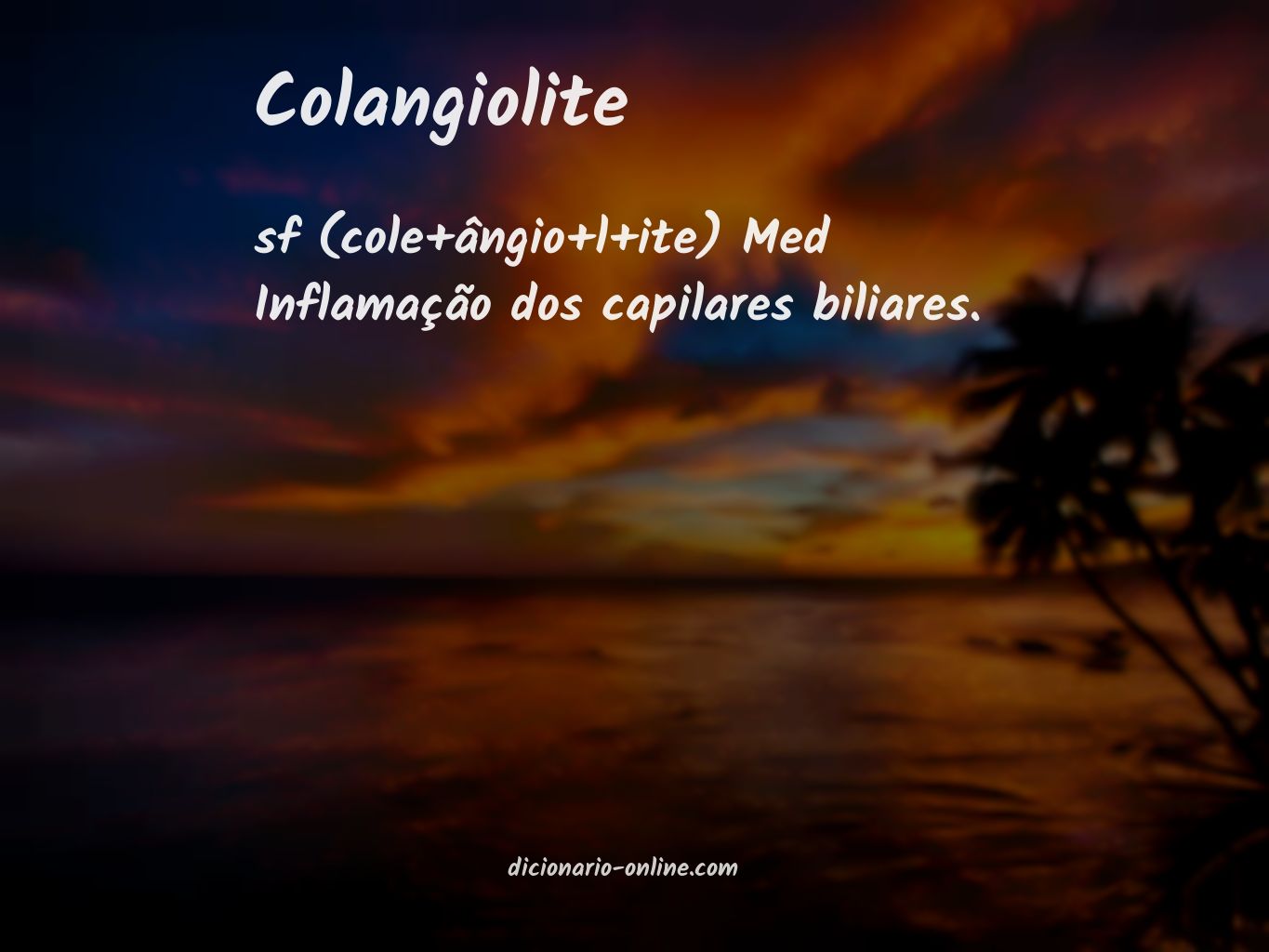 Significado de colangiolite