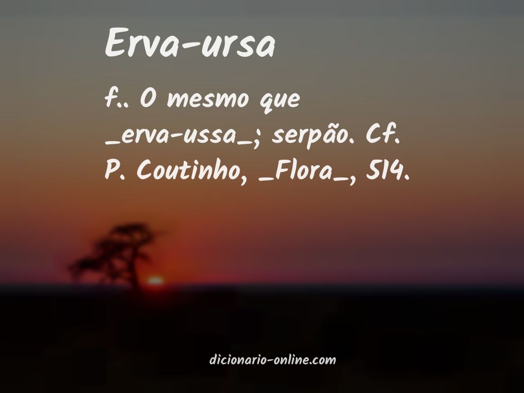 Significado de erva-ursa