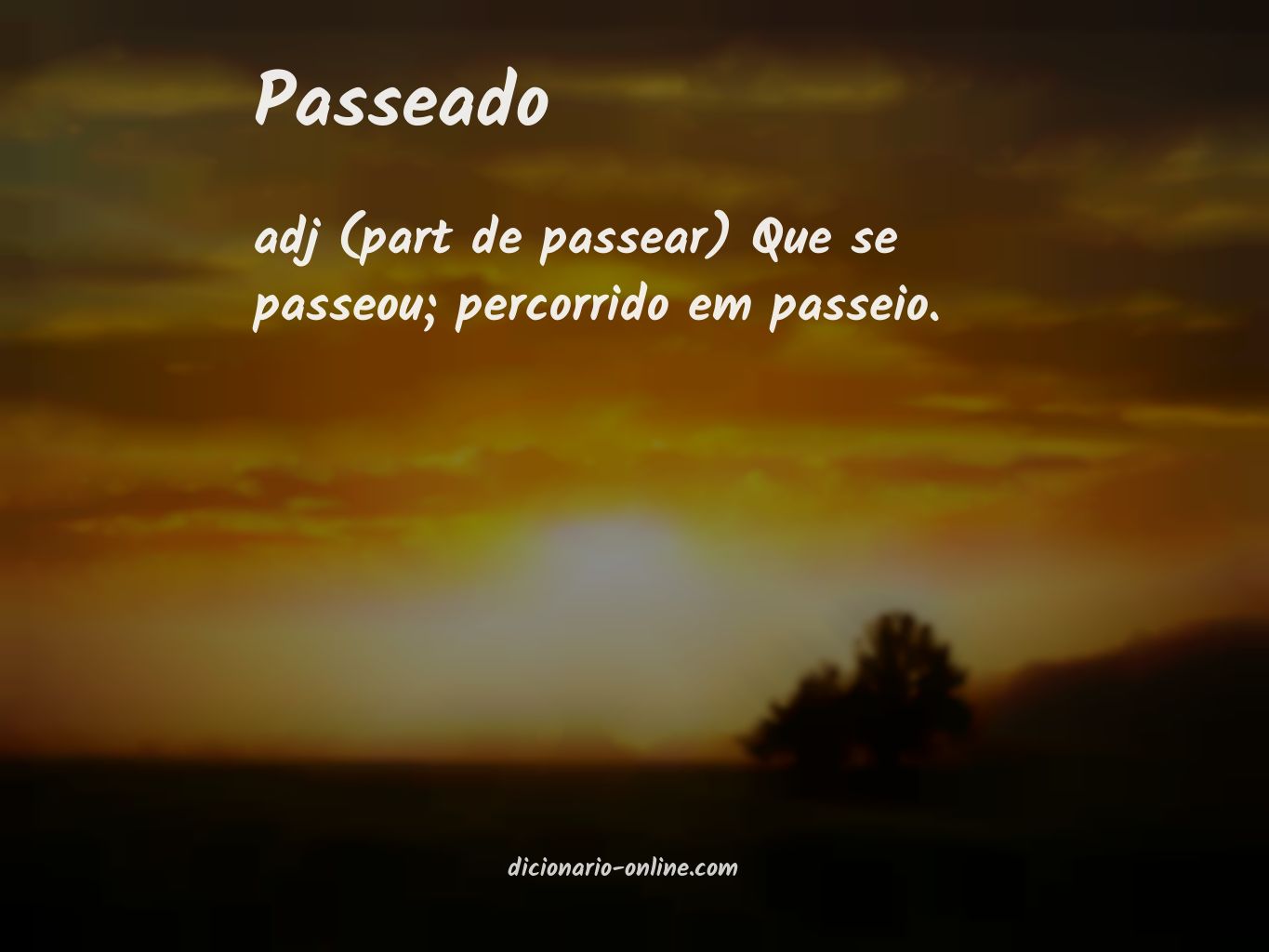 Significado de passeado