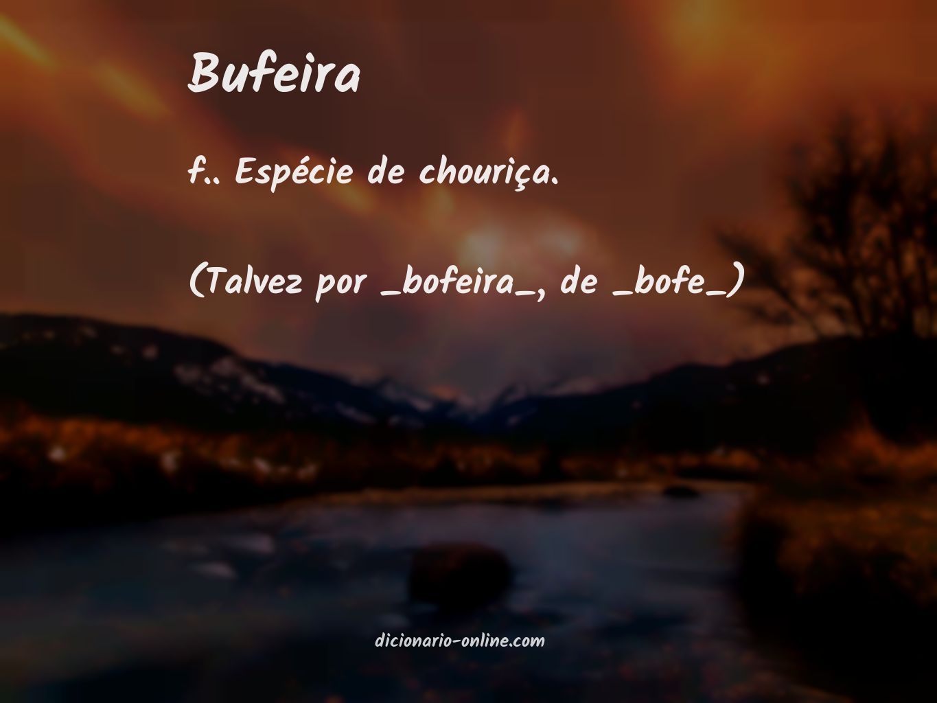 Significado de bufeira