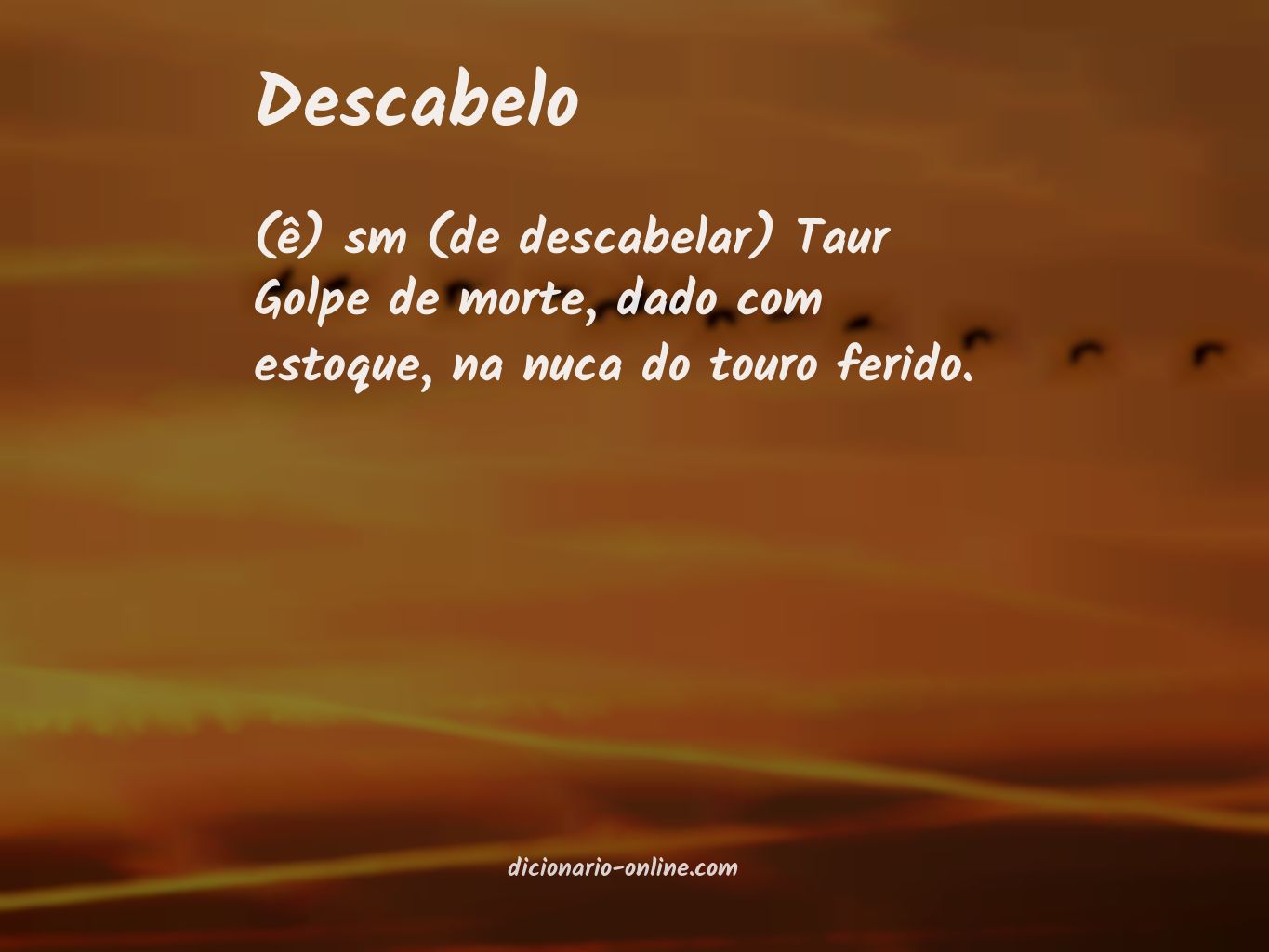 Significado de descabelo