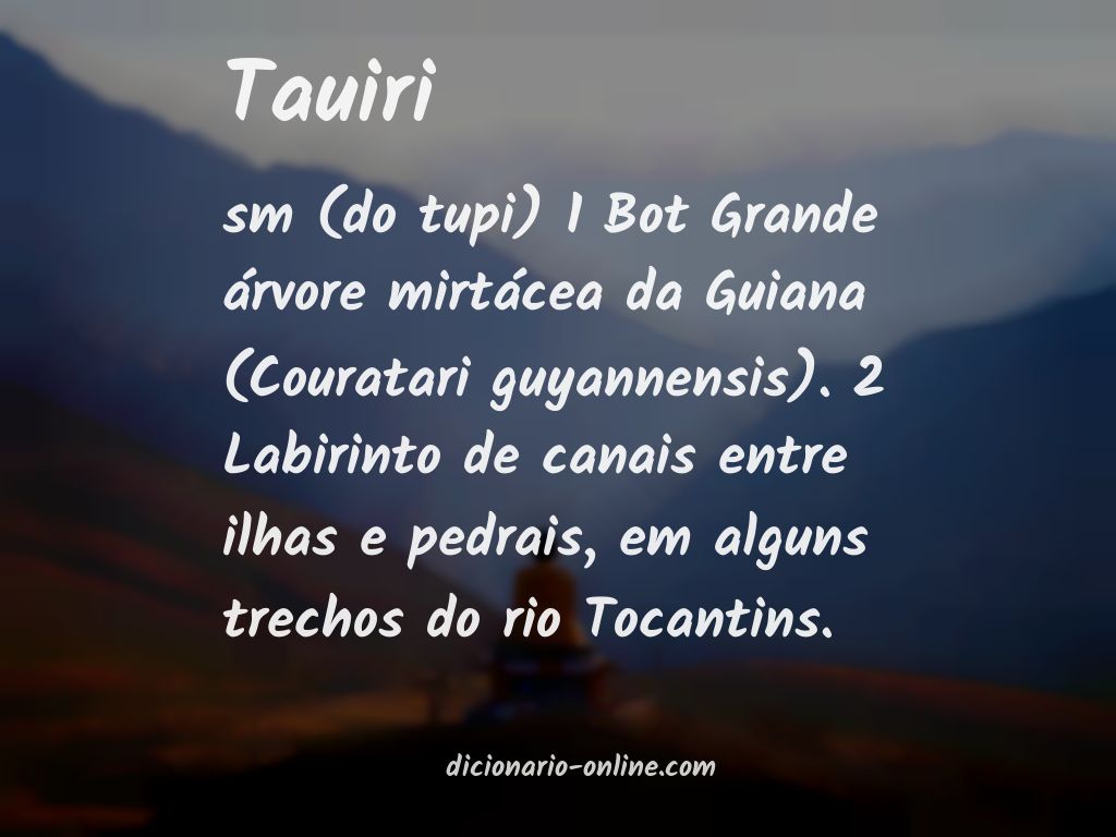 Significado de tauiri
