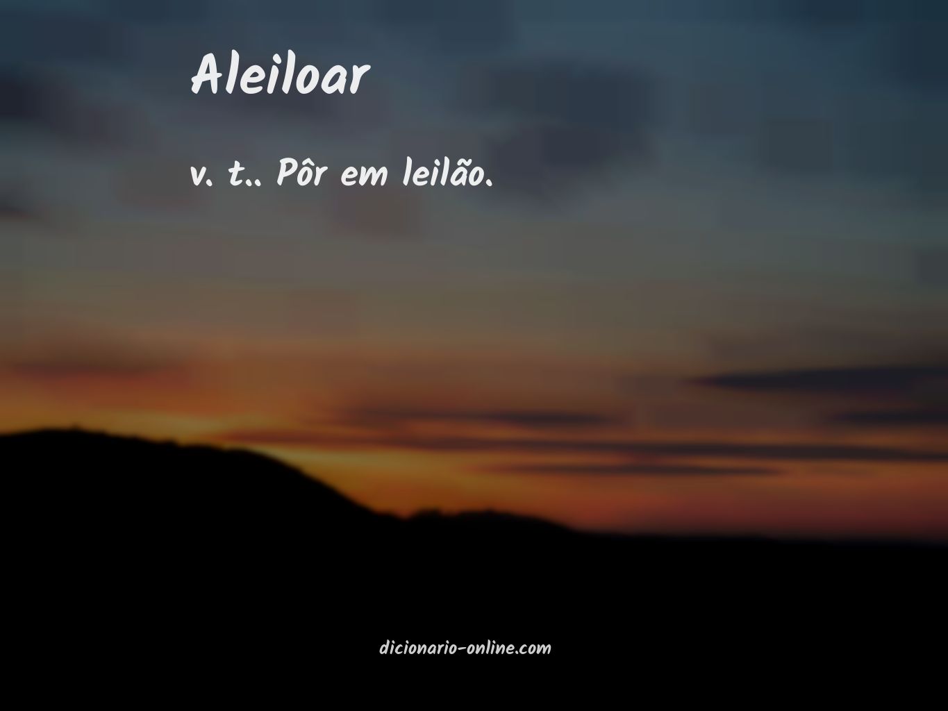 Significado de aleiloar