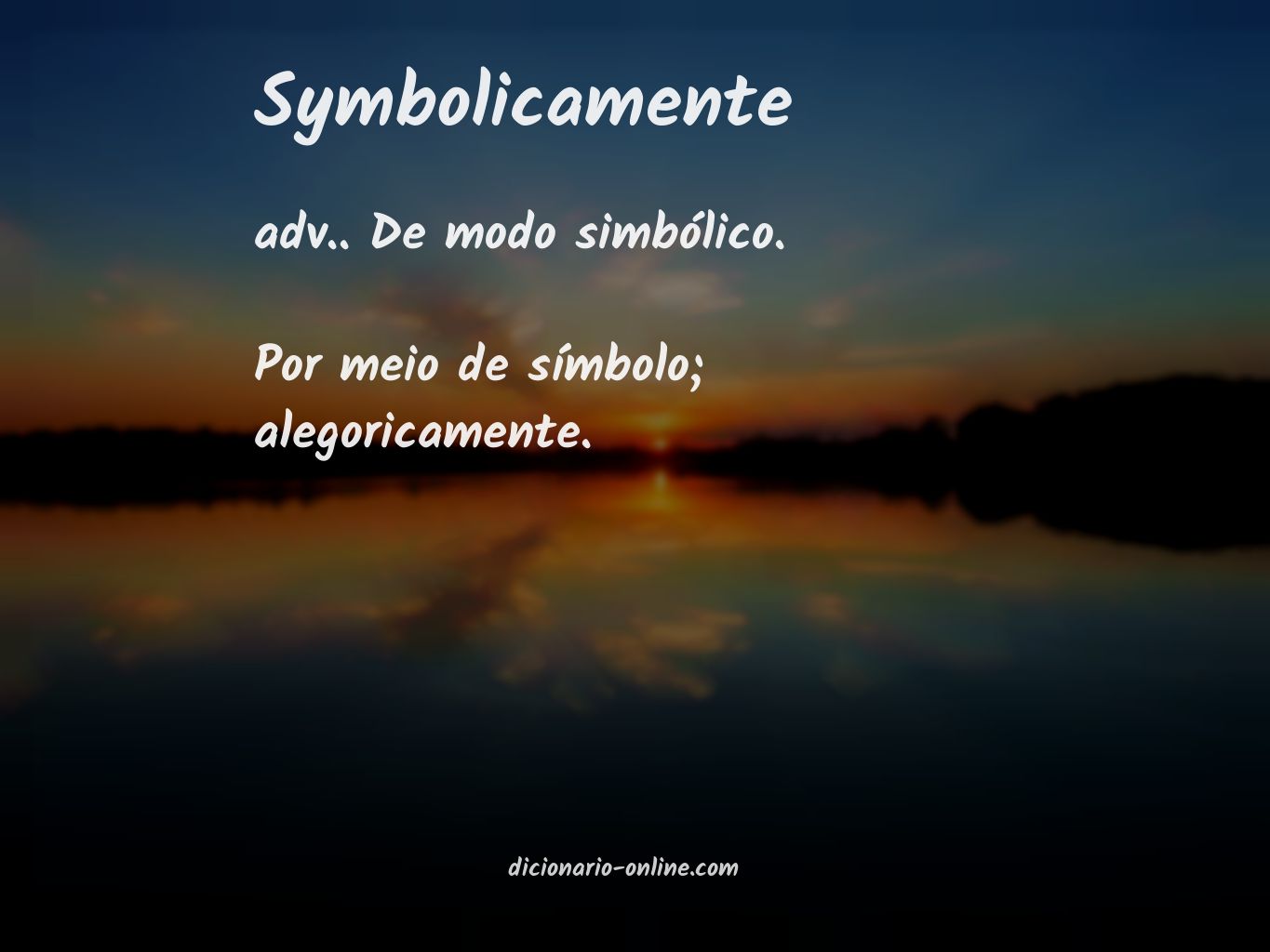 Significado de symbolicamente