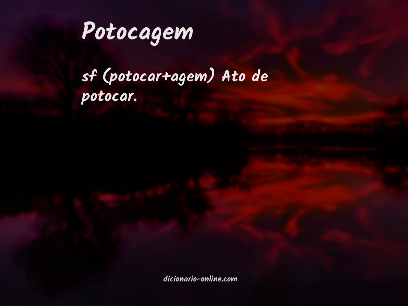 Significado de potocagem