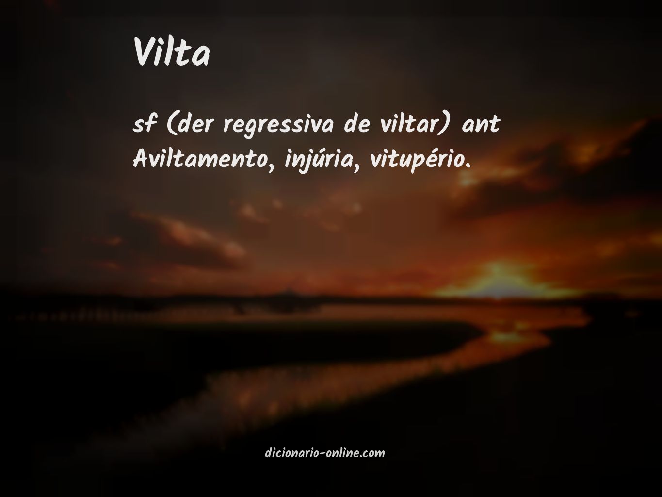 Significado de vilta