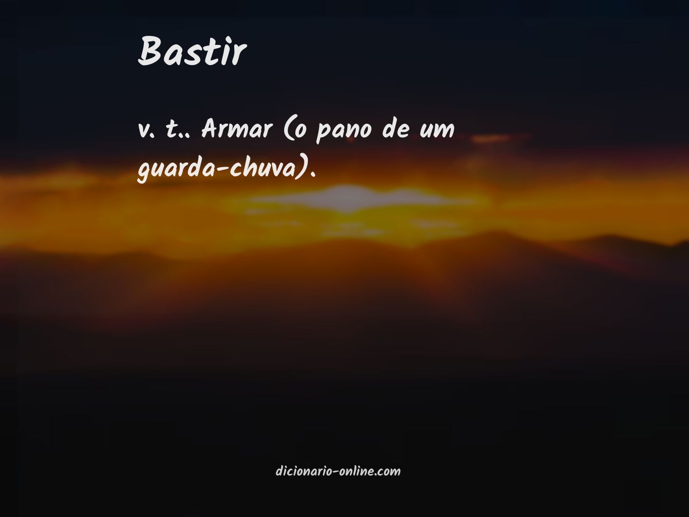 Significado de bastir