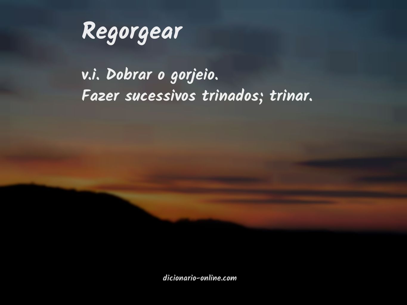 Significado de regorgear