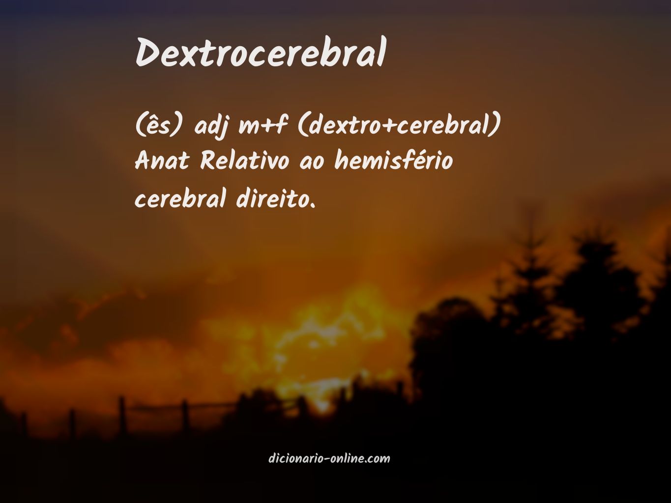 Significado de dextrocerebral