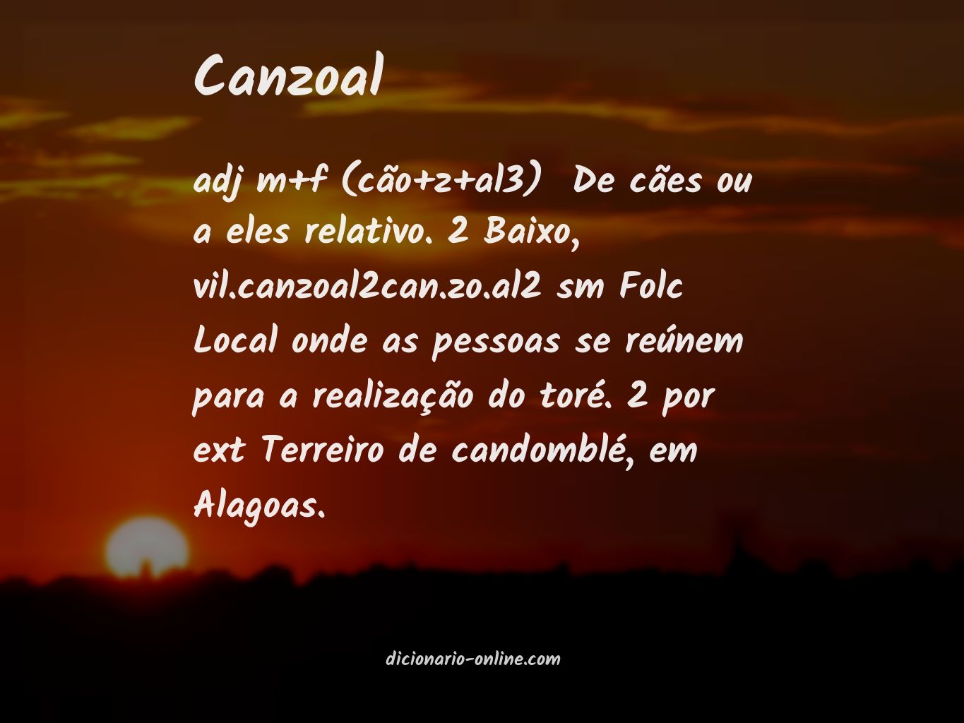 Significado de canzoal