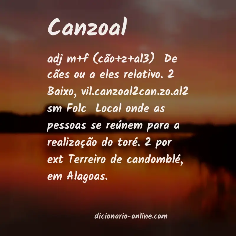 Significado de canzoal