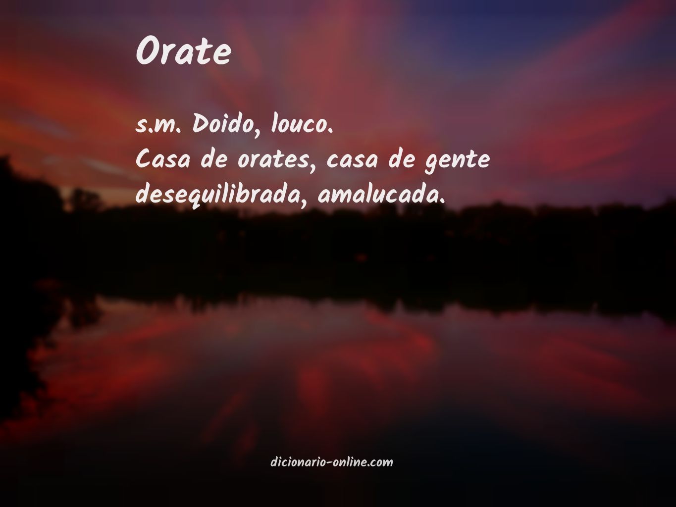 Significado de orate