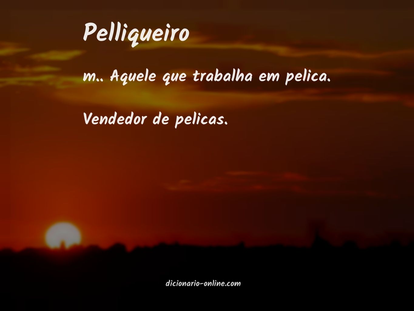 Significado de pelliqueiro