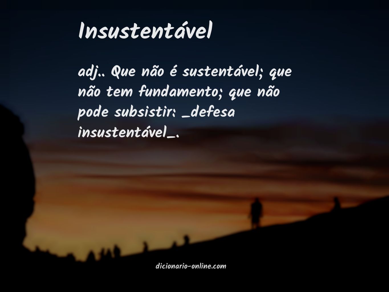 Significado de insustentável