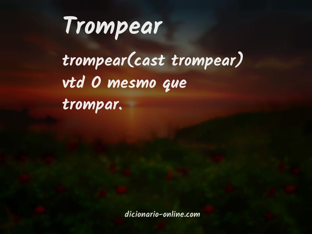 Significado de trompear