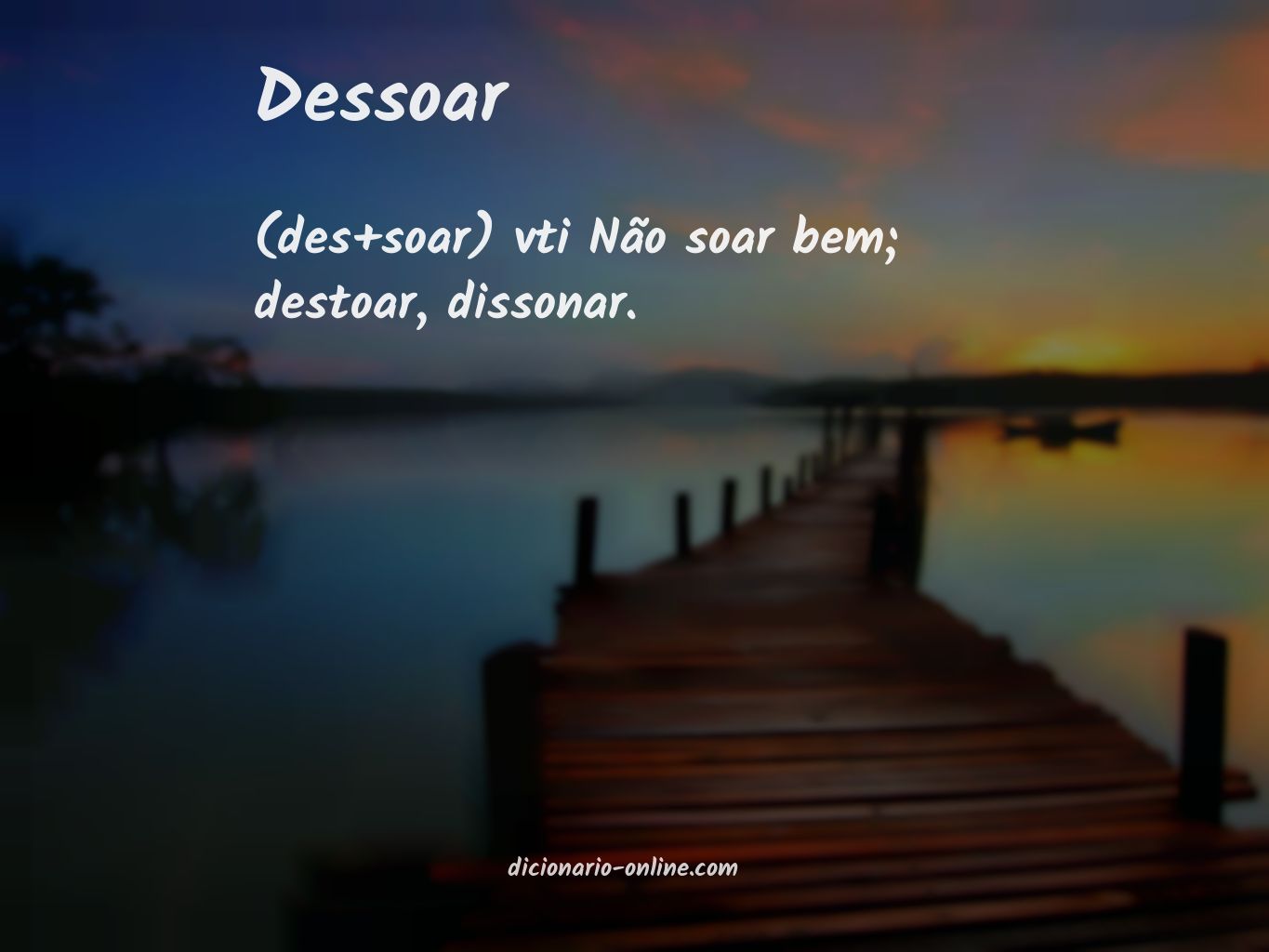 Significado de dessoar