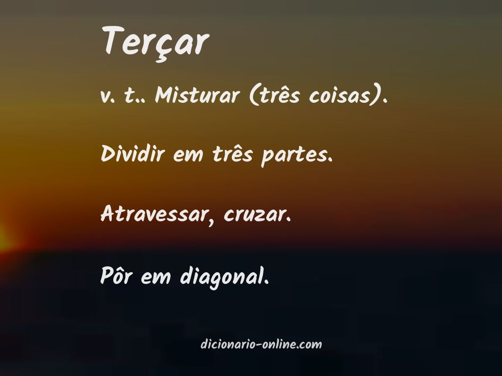 Significado de terçar