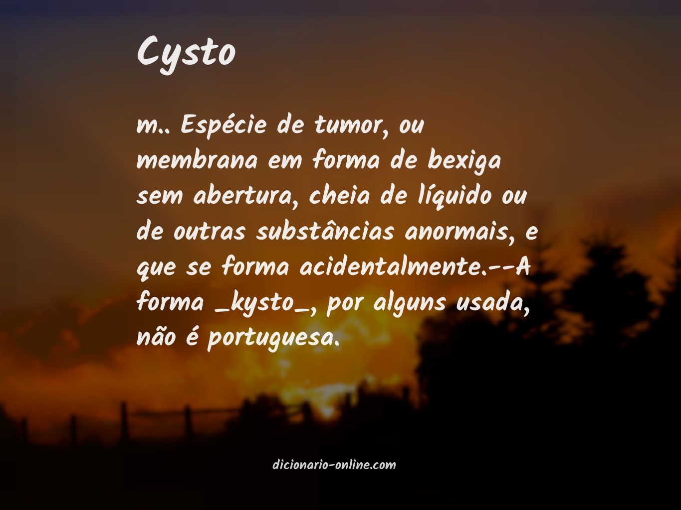 Significado de cysto