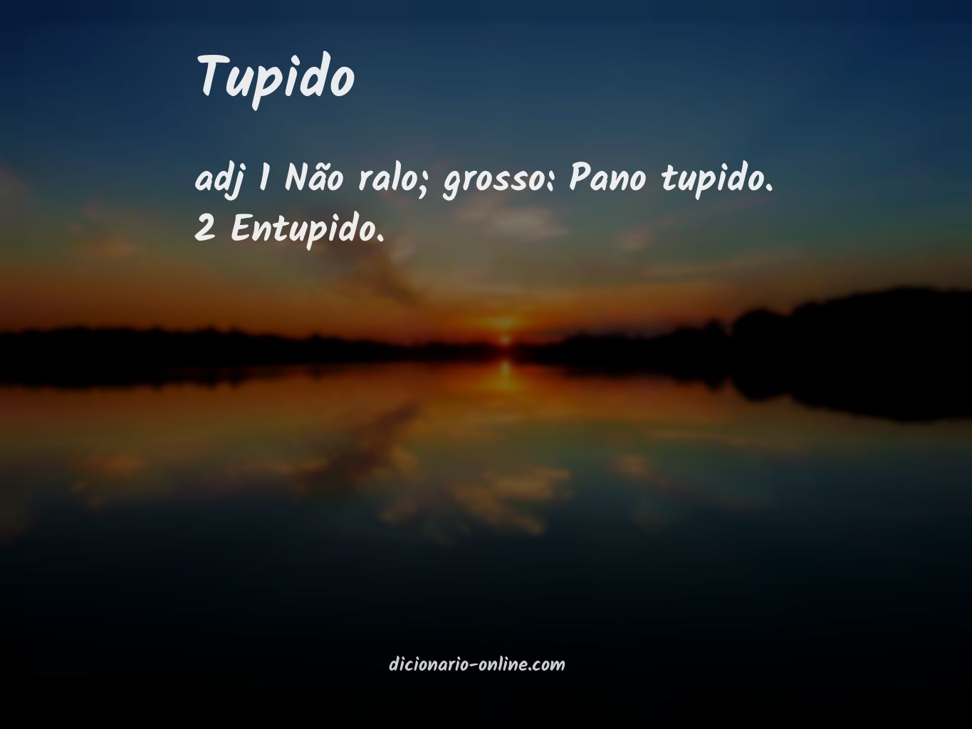 Significado de tupido