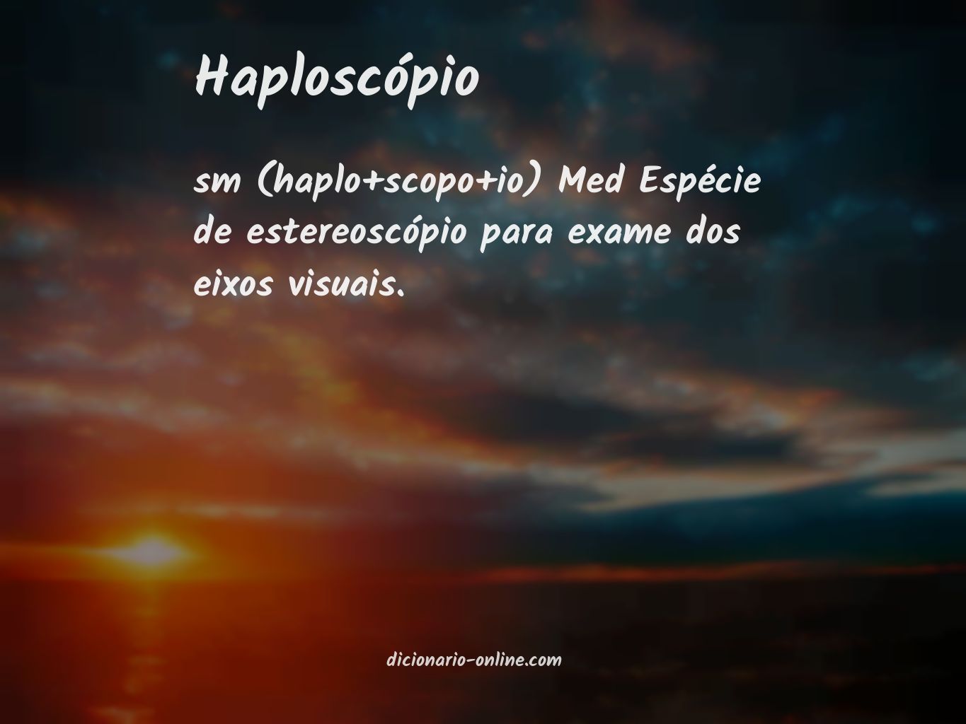 Significado de haploscópio