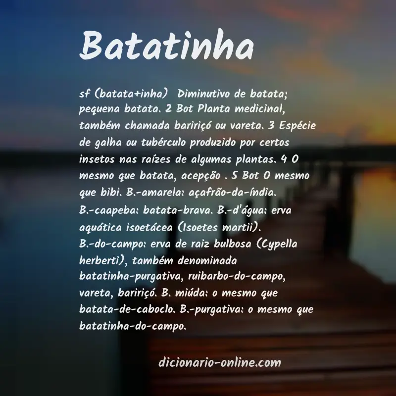 Significado de batatinha
