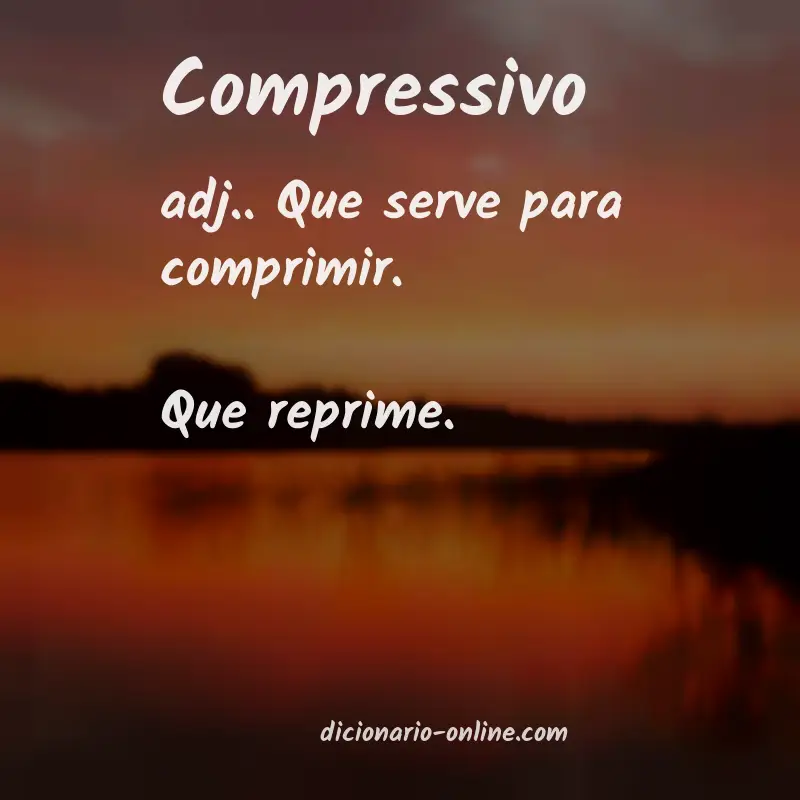 Significado de compressivo