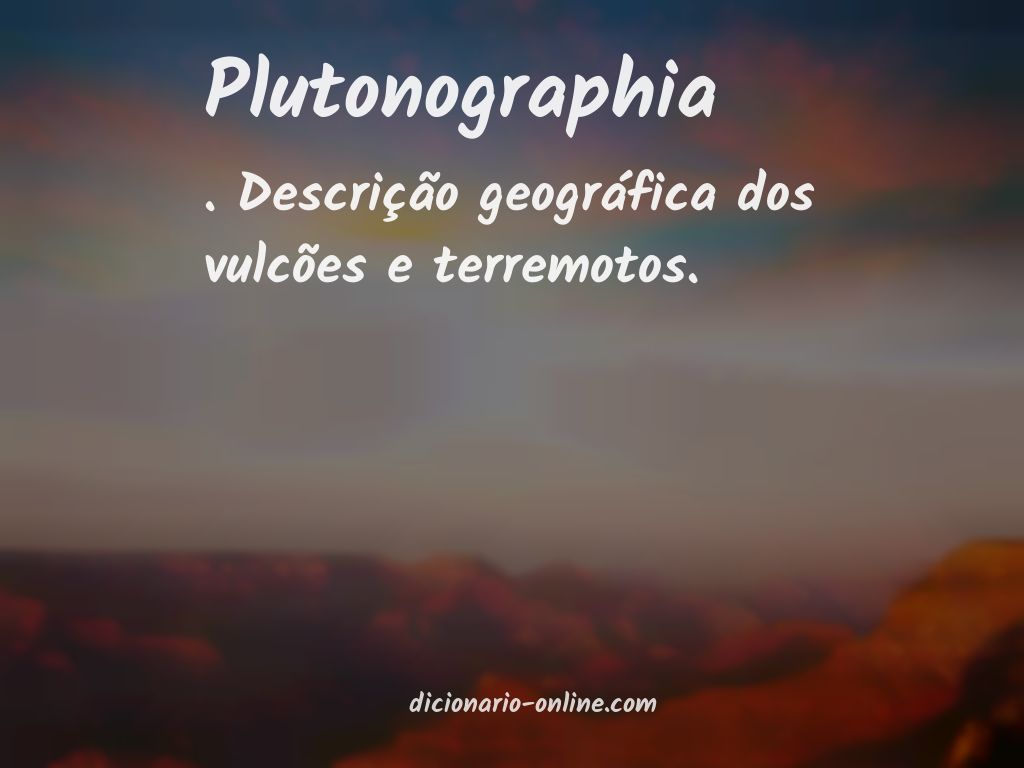 Significado de plutonographia