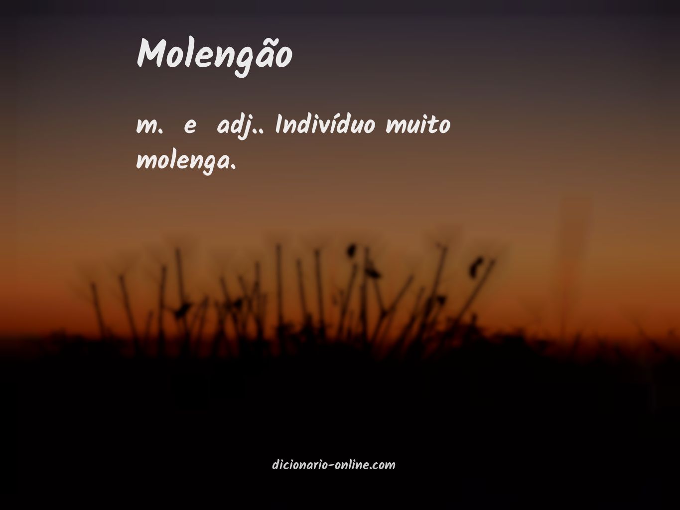 Significado de molengão