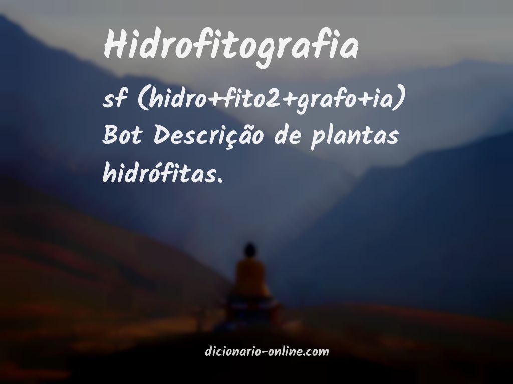 Significado de hidrofitografia