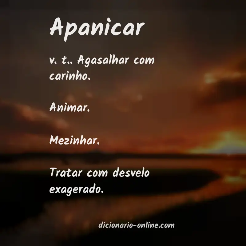 Significado de apanicar