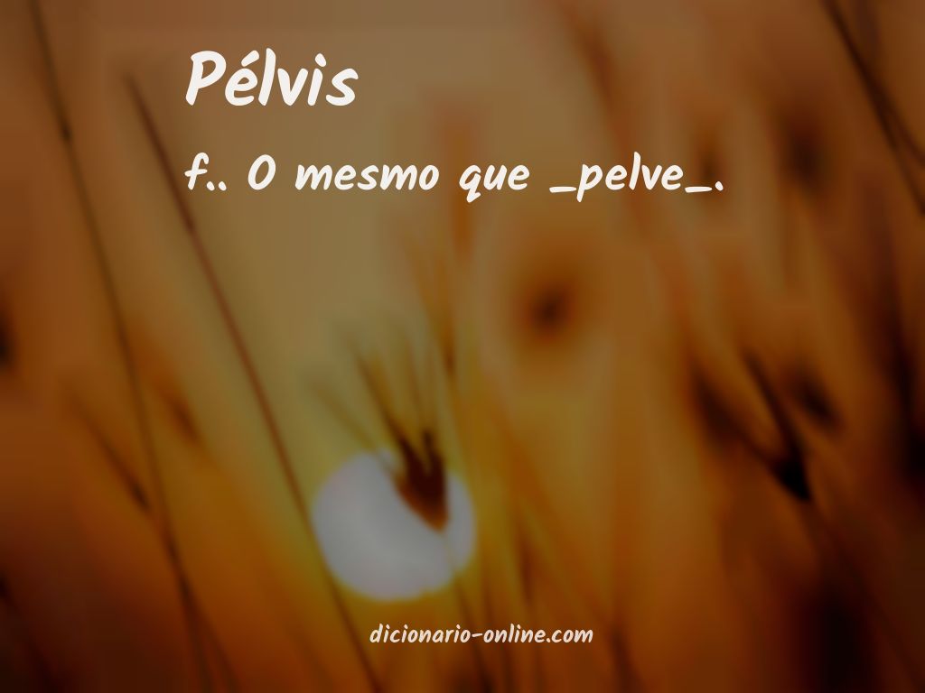 Significado de pélvis