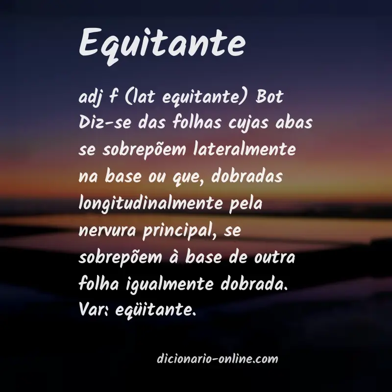 Significado de equitante