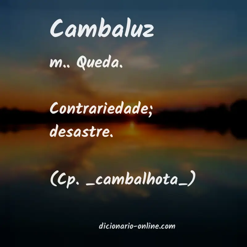 Significado de cambaluz